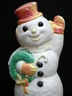 Vintage Christmas Dapol Blow Mold Tabletop Snowman Light Up Decoration 12 