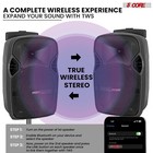 5core 10inch Pa Portable Bluetooth Party Speaker Karaoke Boombox  2 Wireless Mic