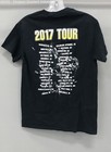 Def Leppard Black Graphic 2017 Tour Band T Shirt Short Sleeve Size Small