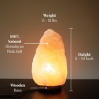 8-10 Inches  7-11 Lb  100  Authentic Himalayan Pink Salt Lamp     Handcrafted W   