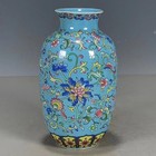 Exquisite Chinese Porcelain Painted Hundred Flower Pattern Vase 14 5cm