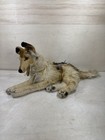Vintage Mid 20th Century  Steiff Germany Mohair Collie Dog W  Button Original