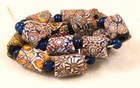 13 Assorted Old Venetian Glass Small Multicolor Millefiori African Trade Beads
