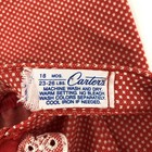 Vintage Carters Overalls 70s Ruffle Bib Jumper Polka Dot Lace Size 18 Months