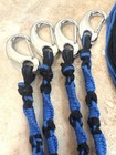 Tzitzits With Clips  4pcs Royal Blue And Black With Silver Color Clip Hebrew