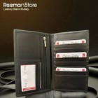 Genuine Leather Long Bifold Wallet For Men Credit Card Holder Purse For Men