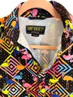 Surf Society Swimwear Flamingo Vented Button Up Short Sleeve Shirt Men s Sz  M