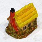 Antique Cottage Pottery Clay Retractable Figural Sewing Tape Measure   German