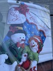 Bucilla Our Family Snowman Christmas Stocking Kit Felt Applique New Sealed 86141