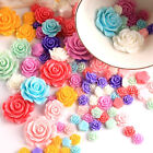 Craft Diy Mixed Color Flatback Resin Rose Flower Cabochon 6mm-28mm Embellishment