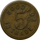 1905 East Saint Louis  Illinois Il S  Mcmonigle Saloon Good For 5   Trade Token