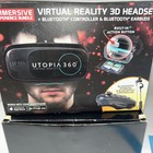 New Retrak Utopia 360 Degree 3d Vr Headset Bundle Bluetooth Earbuds   Controller