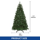 7 5ft Green Pre-lit Spruce Artificial Hinged Christmas Tree W  1450 Branch Tips