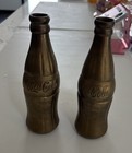 2 Vintage Solid Brass Coca-cola Bottles 