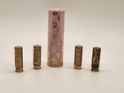 Vintage Tangee Lipstick Brass Tube   4 Mini Brass Avon Lipstick Tubes