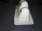 4 Spooky Ghosts Halloween White Ceramic Butter Dish Container Nwt