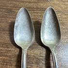 Wm Rogers   Son Silver Plated Floral Etched Spoons Set Of 2  6 In Vintage