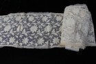Antique Vintage Lace Flounce Victorian Era Cream Tambour Embroidery On Net