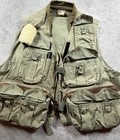 Filson Vintage Fly Fishing Vest Style 136s Cotton Canvas Green Pockets Usa