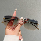 New Diamond Cut Sunglasses Unisex Fashion Vintage Gradient Casual Shades