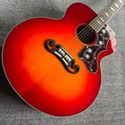 Cherry-red High-quality 43-inch Acoustic Guitar With Rosewood Fingerboard