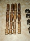 Vintage Mid Century Modern Coffee Table Wood Turned Spindle Legs 4 With Hardware