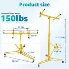 11ft Drywall Lifter Panel Hoist Dry Wall Rolling Caster Lifter Construction Tool