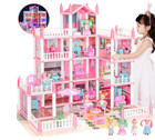  new  Barbie Dreamhouse  4-story 11 Rooms Doll House With 4 Dolls Toy Figures