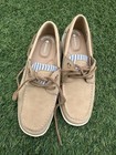Sperry Memory Foam Women s Sz 6 5 Leather Whalefish Shoes Blue White Stripe Nwot