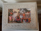 Vintage India Aluminum Embossed Lined Steel Metal Treasure Trinket Jewelry Box