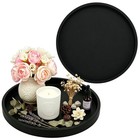 2 Pack 9-inch Black Silicone Bathroom Trays - Non-slip  Durable   Easy Clean