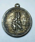 Saint Christopher Carrying The Christ Child  Solid 800 Silver  travelers Charm 