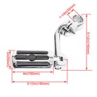 1 25  Long Angled Highway Foot Pegs Crash Bar Mount For Harley Road Street Glide