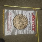 Vintage Marlin Satin Advertising Banner Fringed Rifles   Shotguns 28 X 20 In