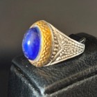 Ultra Rare Ancient Silver Antique Roman Ring Artifact Stunning With Blue Stone