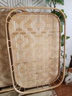 2- Vintage Bamboo Rattan Tiki Boho Serving Trays