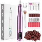 Cordless Electric Nail Drill File Kit  Rechargeable Efile Set For Manicure   Ped