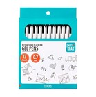 Pen gear Retractable Gel Ink Pens  Medium Point  0 7mm  Black Ink  12 Count