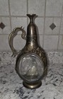 Vintage Brass And Glass Ewer  Pitcher  Or Decanter Middle Eastern Design