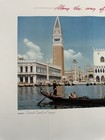 Vintage Twa Airlines Travel Poster Along The Way Grand Canal Venice Italy 1950