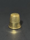 Vintage Dimpled Brass Sewing Thimble Marked 8