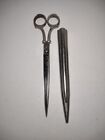 Vintage Smf Stocker   Co Solingen Germany 5  Embroidery Scissors W  Metal Sheath