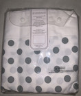 100  Cotton Crib Skirt  White With Gray Dots