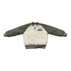 Rare Vintage Disney Store Adventures Bomber Jacket Youth Kids Small Tan Green