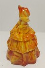 Boyd Glass Made In Usa Big Louise Lady Doll Bittersweet Orange Amberina 
