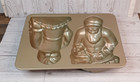 Nordic Ware Nonstick Heavy Cast Aluminum Vintage Santa Claus 3d Cake Pan 10 Cups
