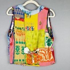 Vintage Jam s World Size M Patchwork Vest Colorful Asian Inspired Art To Wear
