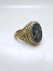 Stunning Rare Roman Era Bronze Ancient Ring With Beautiful Engraved Authentic
