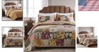 Antique Chic Multicolor Patchwork Quilt Set - King cal King - 3-piece Elegance