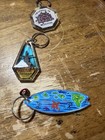 Mixed Lot Of 6 Vintage States Keychains Plastic Acrylic Ma Mi Hi Nj Ny Ms